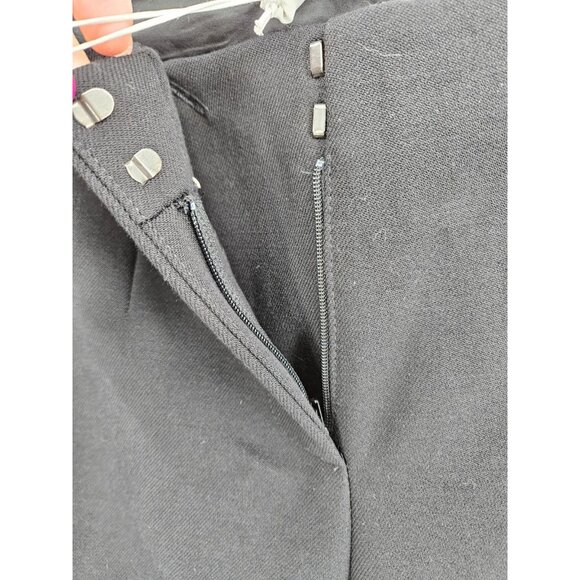 New Boden Cotton Wool Blend Pants Womens 4 Cropped Ankle White Stripe - Picture 6 of 7